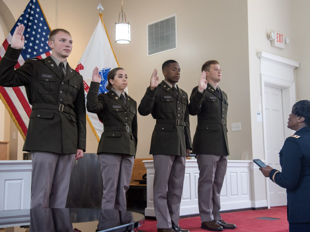 Elon College / As we speak at Elon / Six members of the Class of 2022 commissioned into the navy